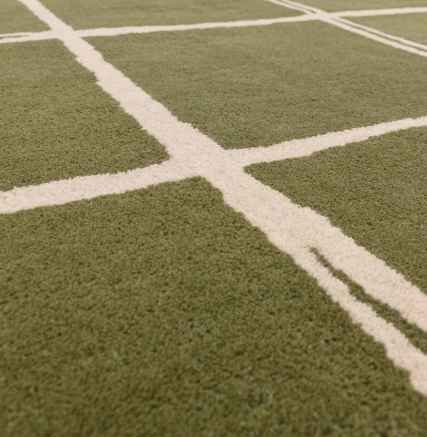 Albany Rug Grid Olive