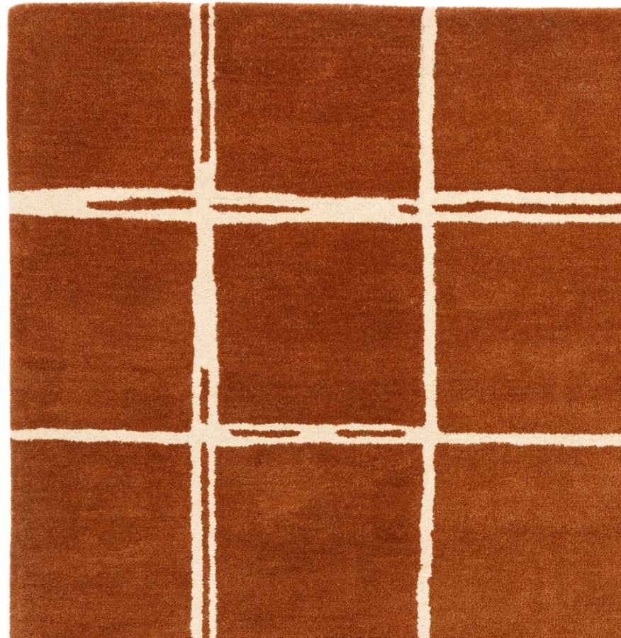 Albany Rug Grid Rust