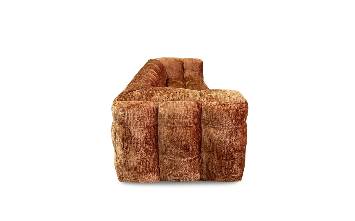 Arken Puffed Sofa Burned Orange