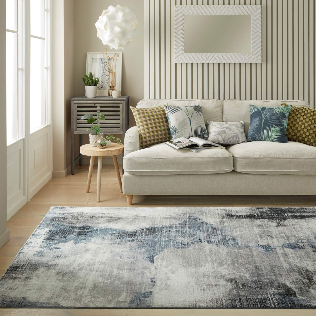 Concept Looms LUX14 Washable Rug Grey