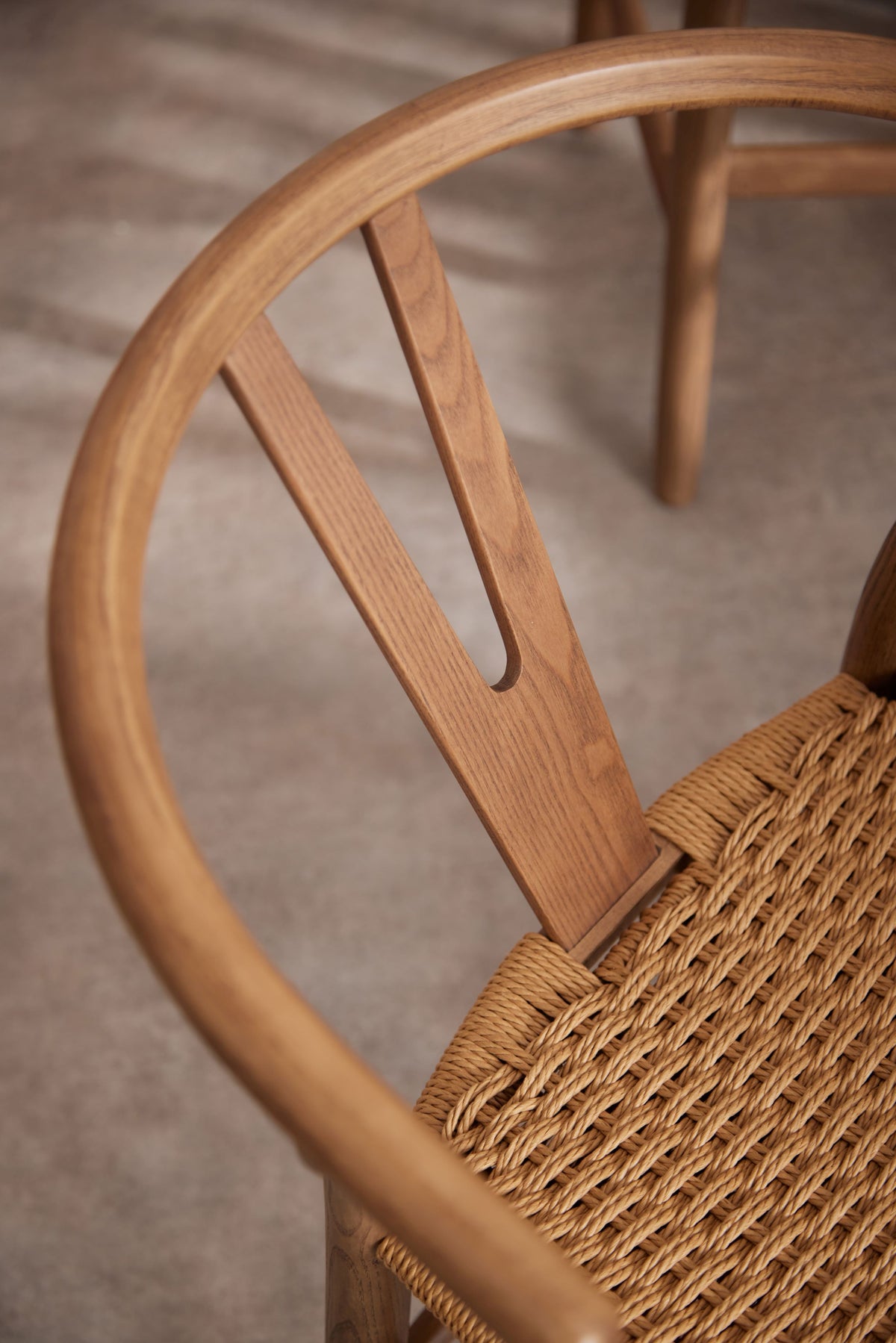 Hugo Wishbone Chair with Dark Legs