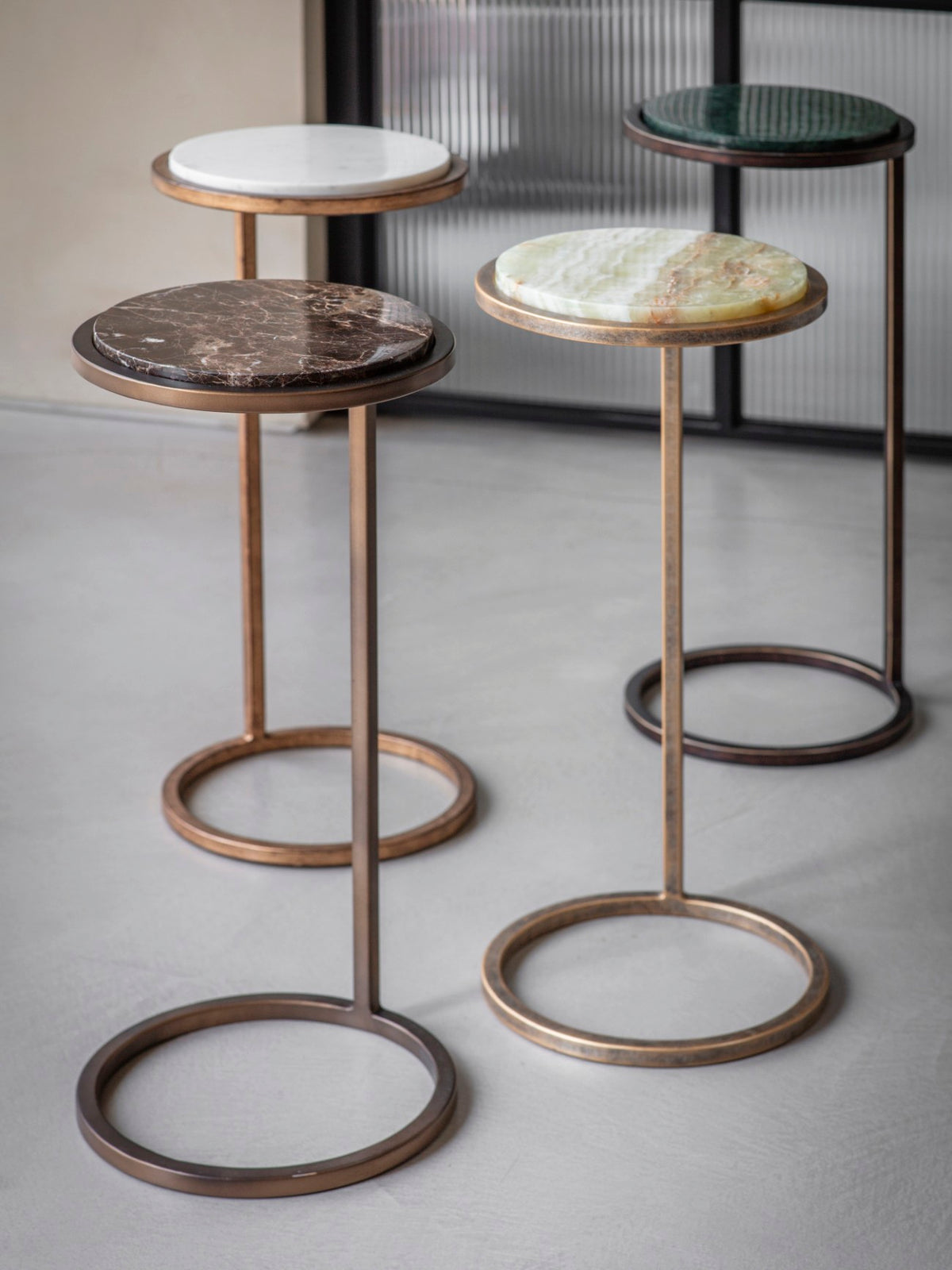 Iota Accent Table Green Onyx