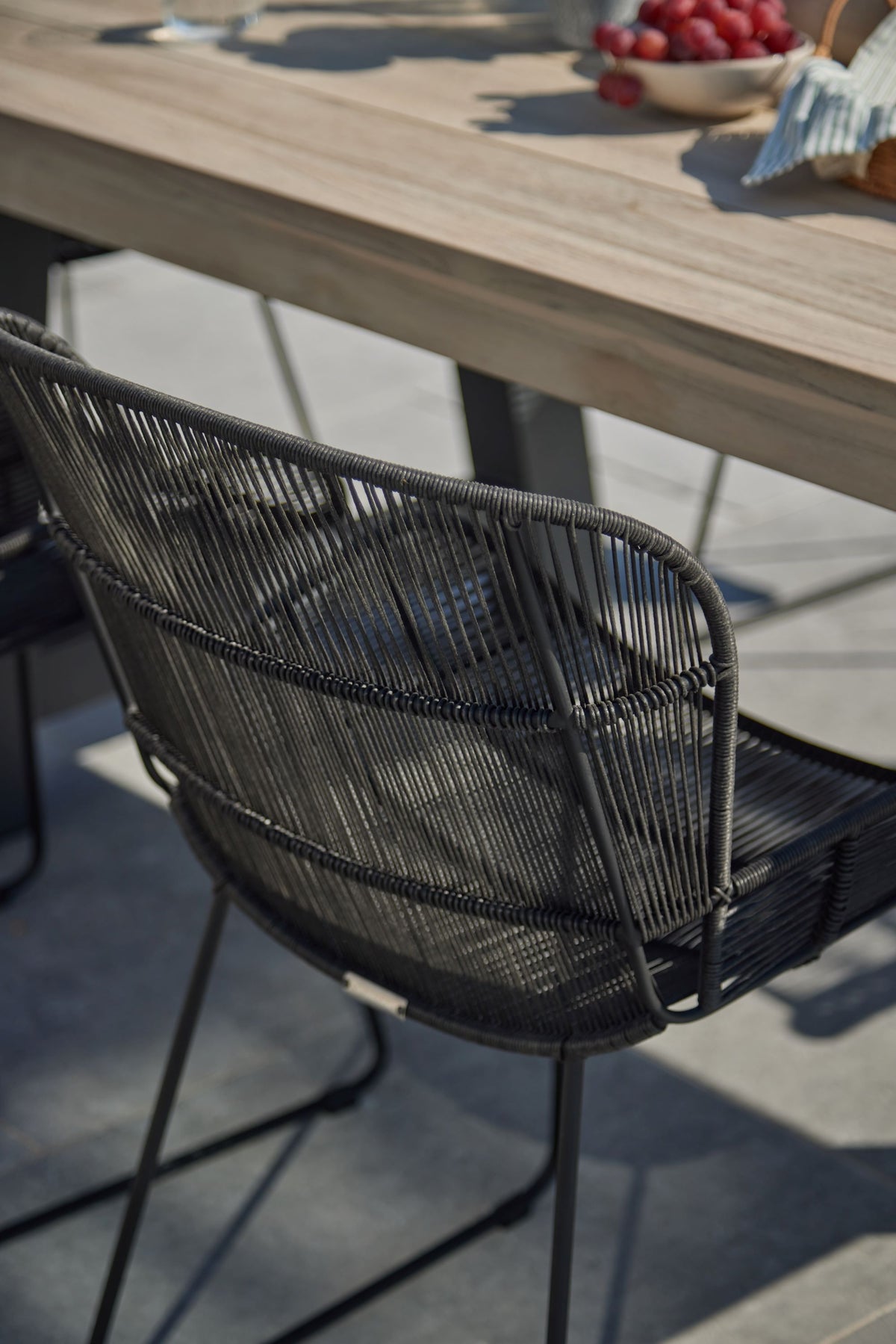 Kingsville Garden Dining Set Graphite 195cm