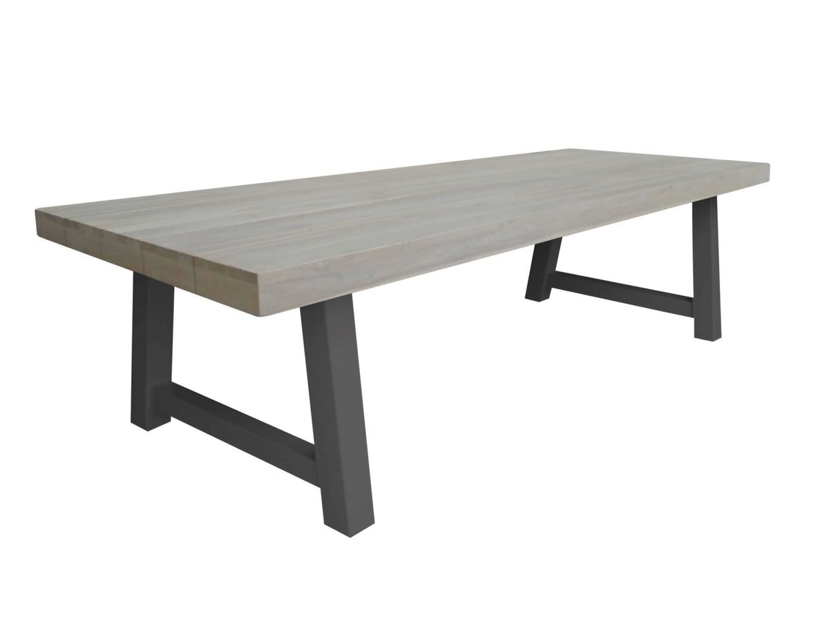 Kingsville Garden Dining Set Graphite 195cm