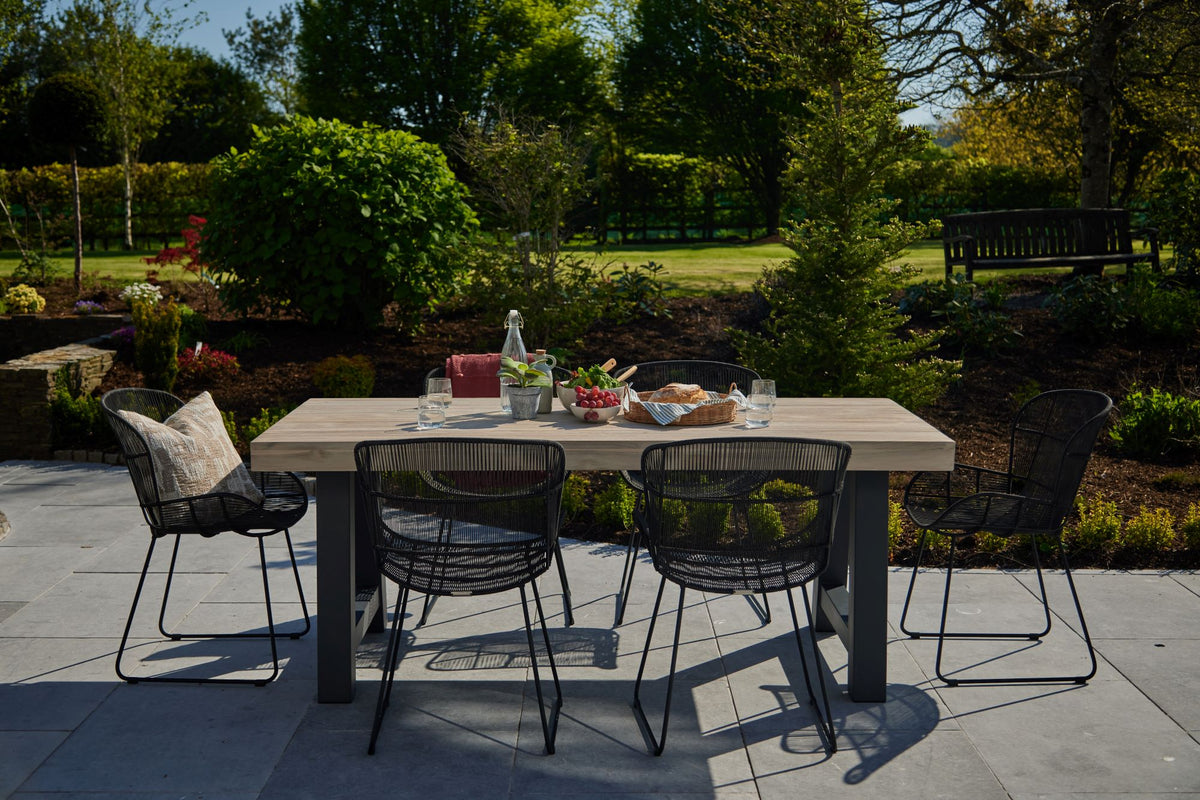 Kingsville Garden Dining Set Graphite 240cm