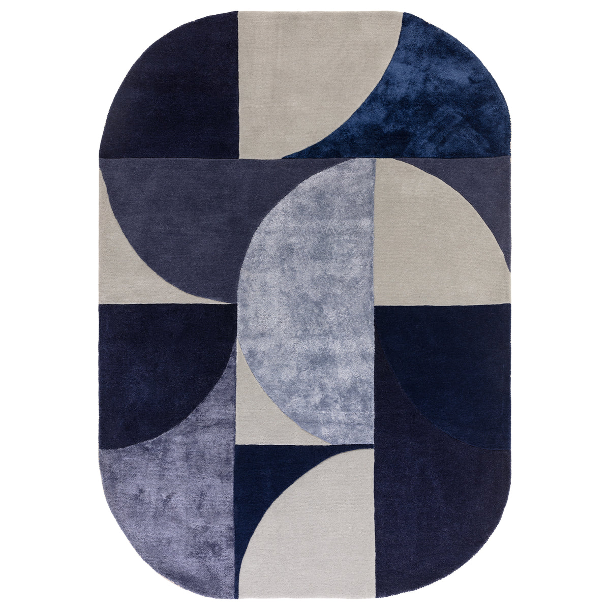 Matrix Oval Rug Indigo