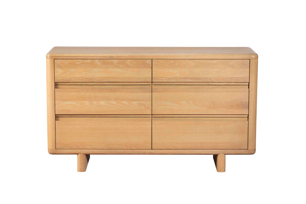 Rowan 6 Drawer Wide Chest Oak