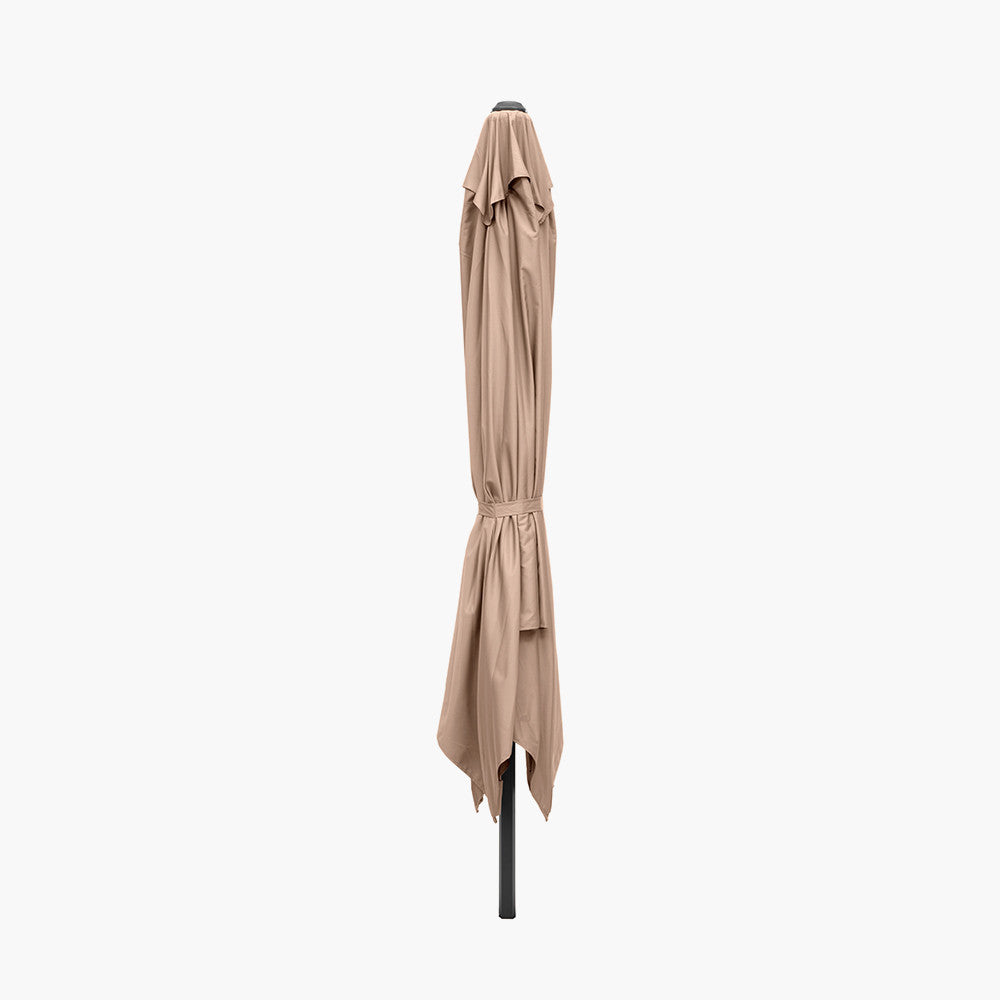 Taupe Glow Garden Parasol and Base