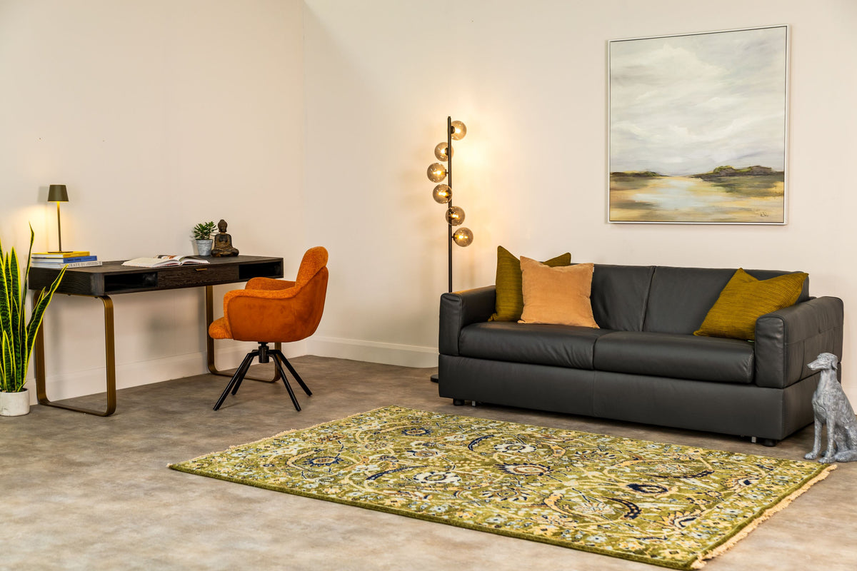 Visconti 3 Seater Leather Sofa Bed Anthracite