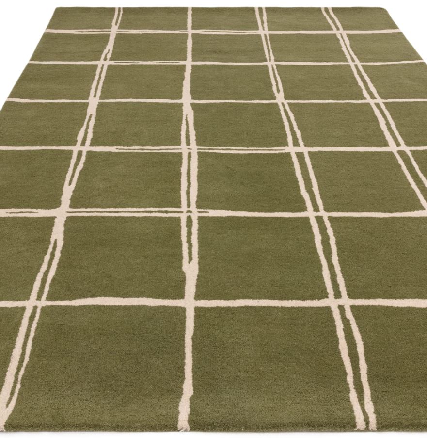 Albany Rug Grid Olive