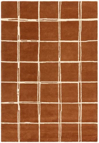 Albany Rug Grid Rust