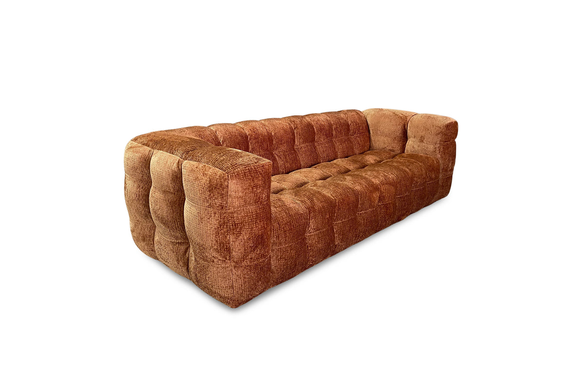 Arken Puffed Sofa Burned Orange