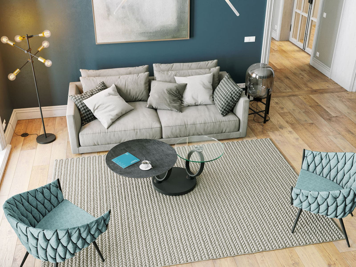 Astra Eolia Black and Glass Coffee Table