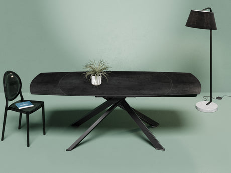 Astra Grande Extending Dining Table Black
