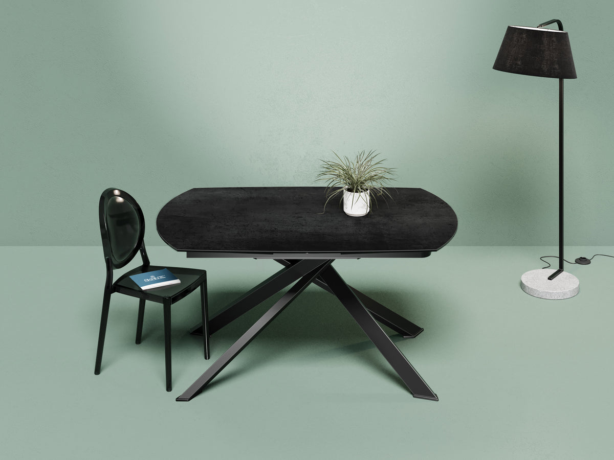 Astra Grande Extending Dining Table Black