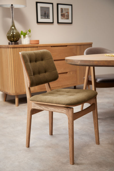 Boden Hunter Green Dining Chair Grey Oil Legs