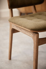 Boden Hunter Green Dining Chair Grey Oil Legs