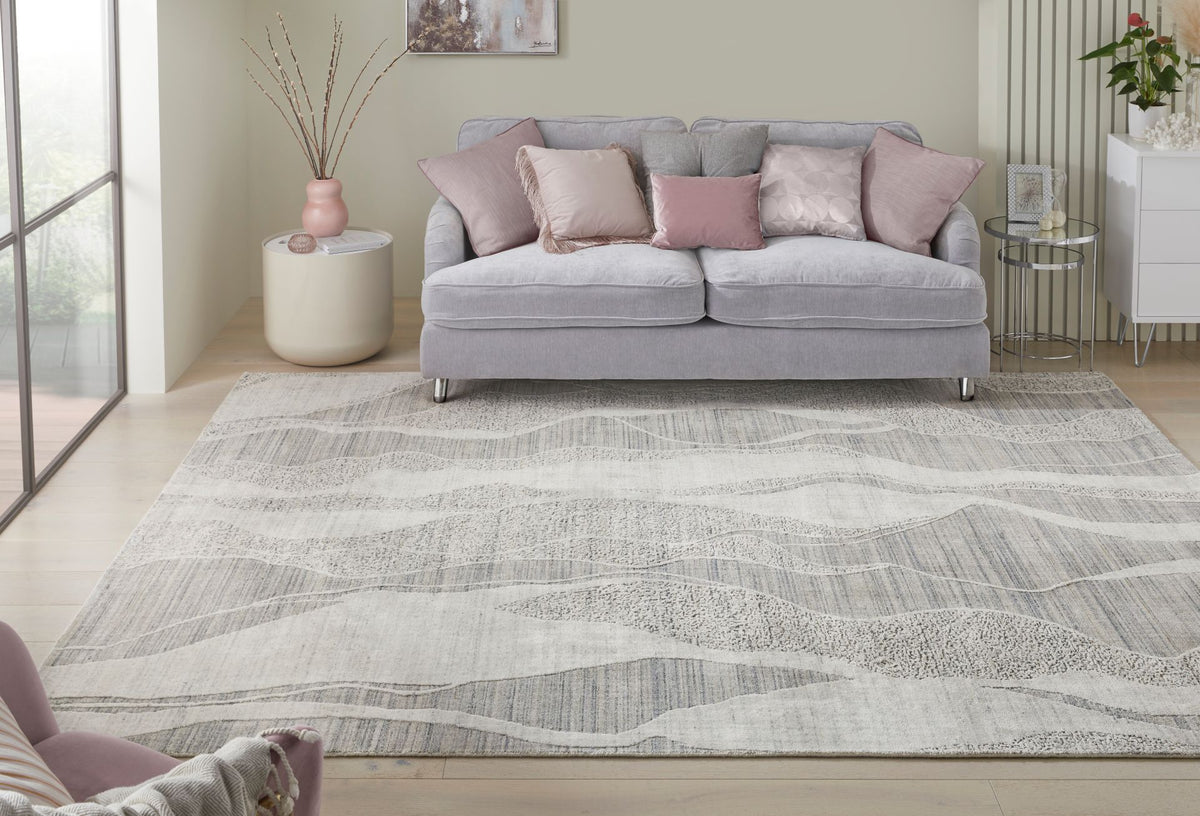 Concept Looms DU147 White/Light Blue Rug