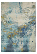 Concept Looms LUX04 Washable Rug Blue Gold