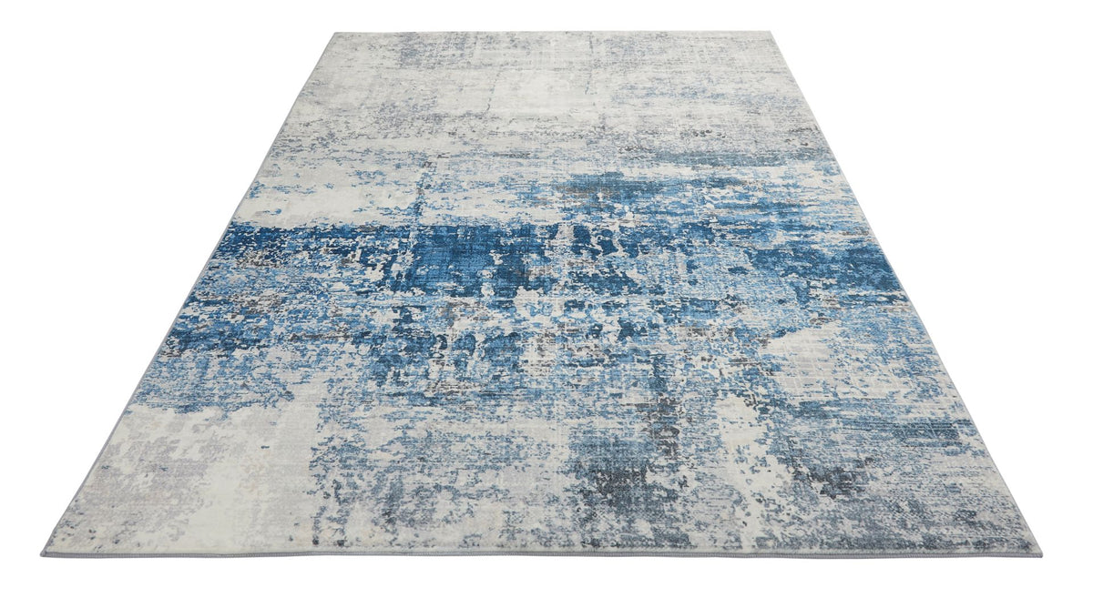 Concept Looms LUX07 Washable Rug Ivory Blue