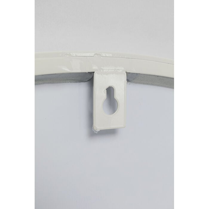 Greige Round Mirror