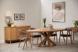 Hugo Double X Pedestal Oval Dining Table
