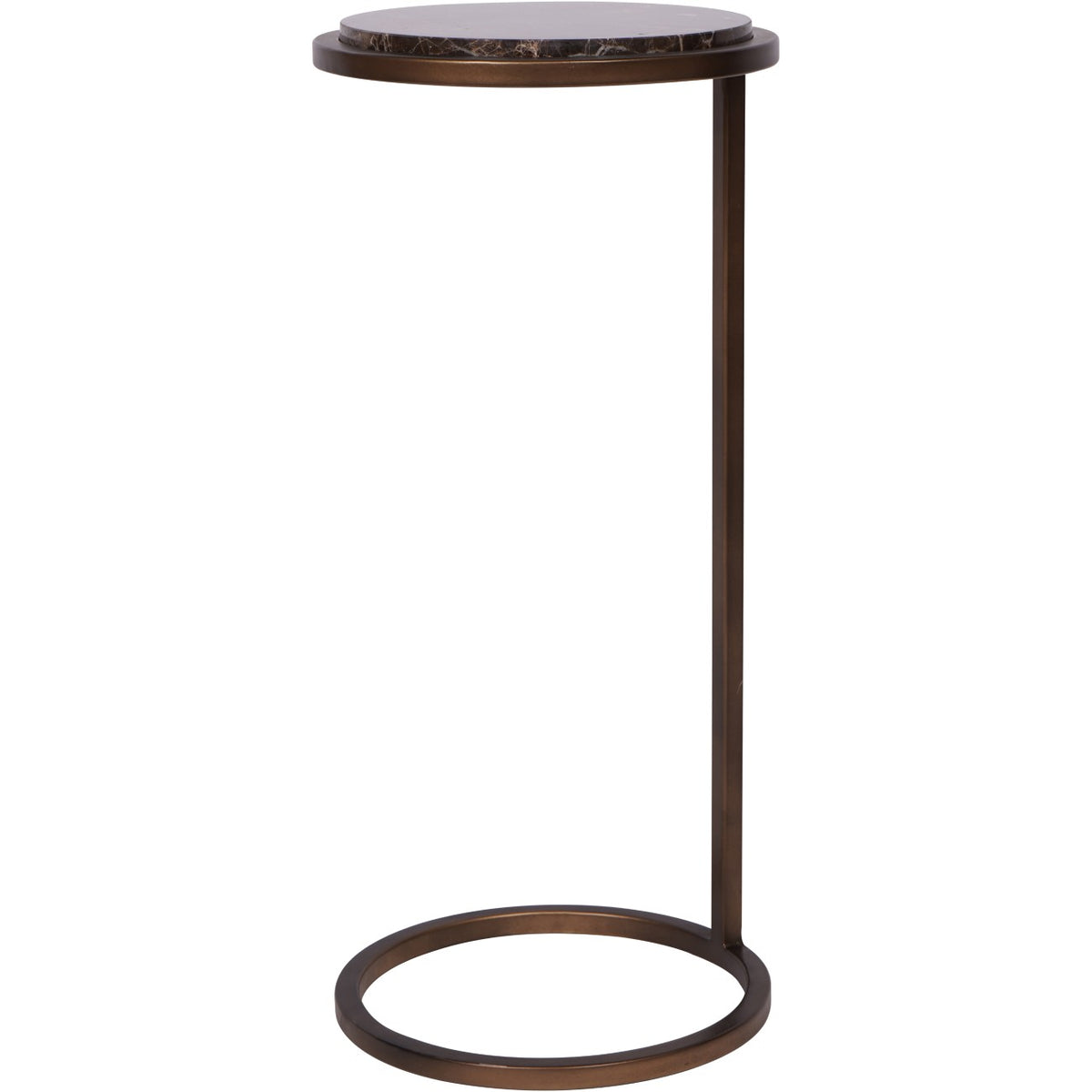 Iota Accent Table Brown Marble