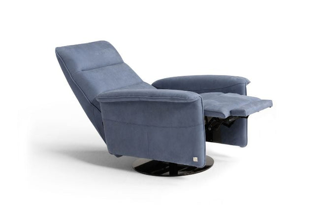 Kelly Fabric Recliner Swivel Chair