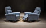 Kelly Fabric Recliner Swivel Chair