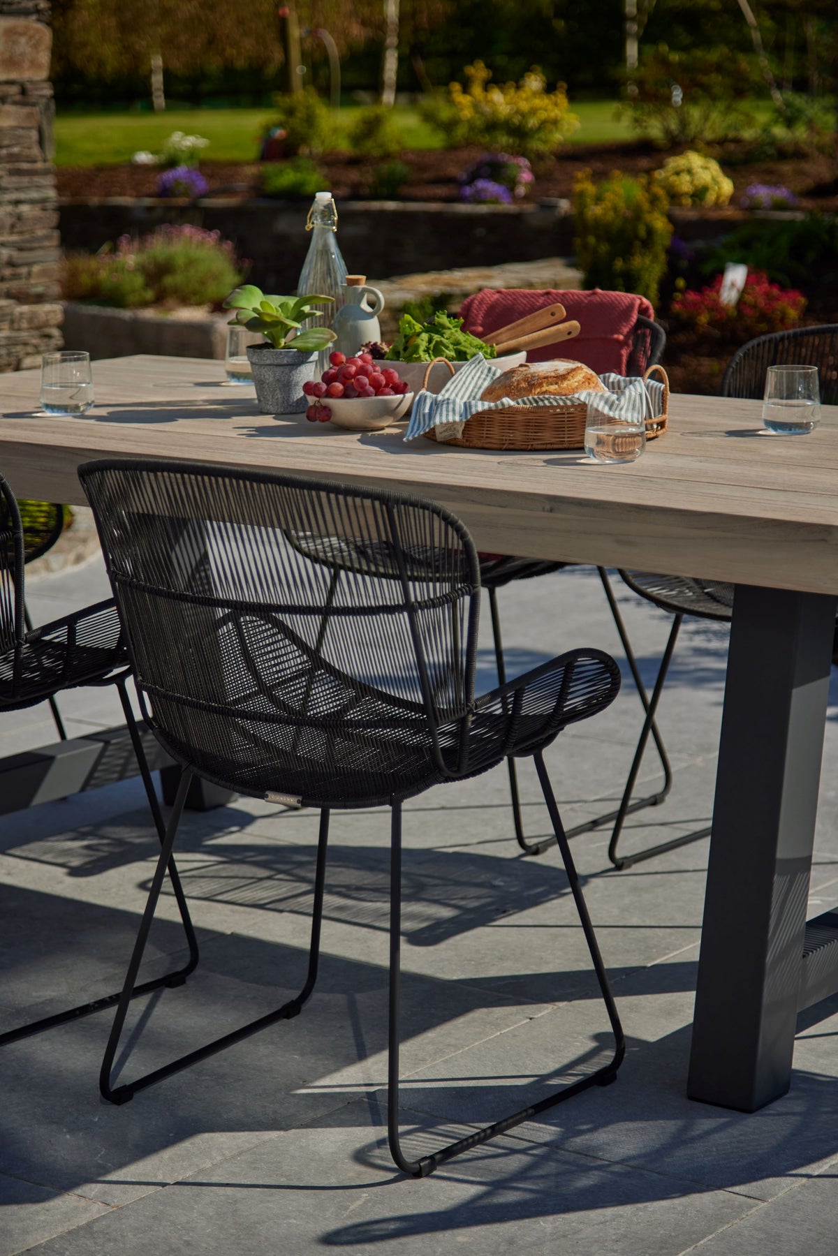 Kingsville Garden Dining Set Graphite 240cm