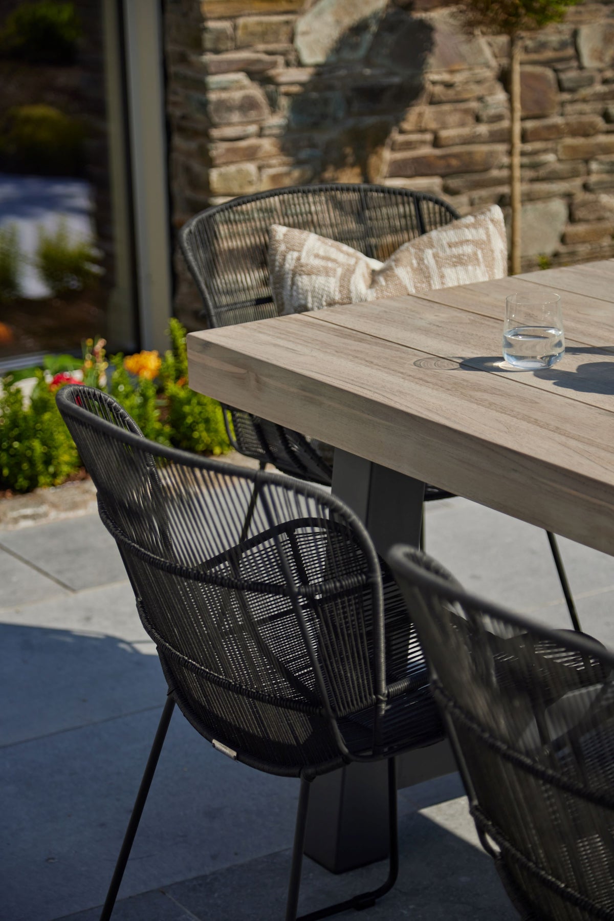 Kingsville Garden Dining Set Graphite 240cm