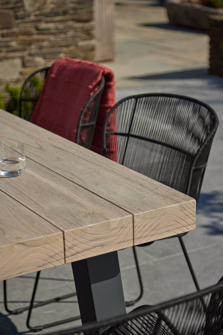 Kingsville Garden Dining Set Graphite 240cm
