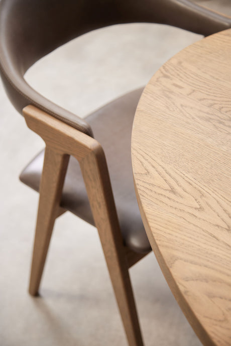 Lexine Chair Grey Leather