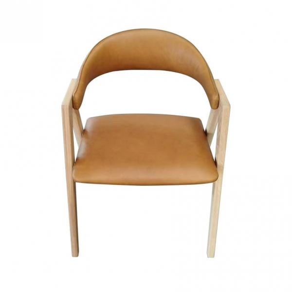 Lexine Dining Chair Tan Leather