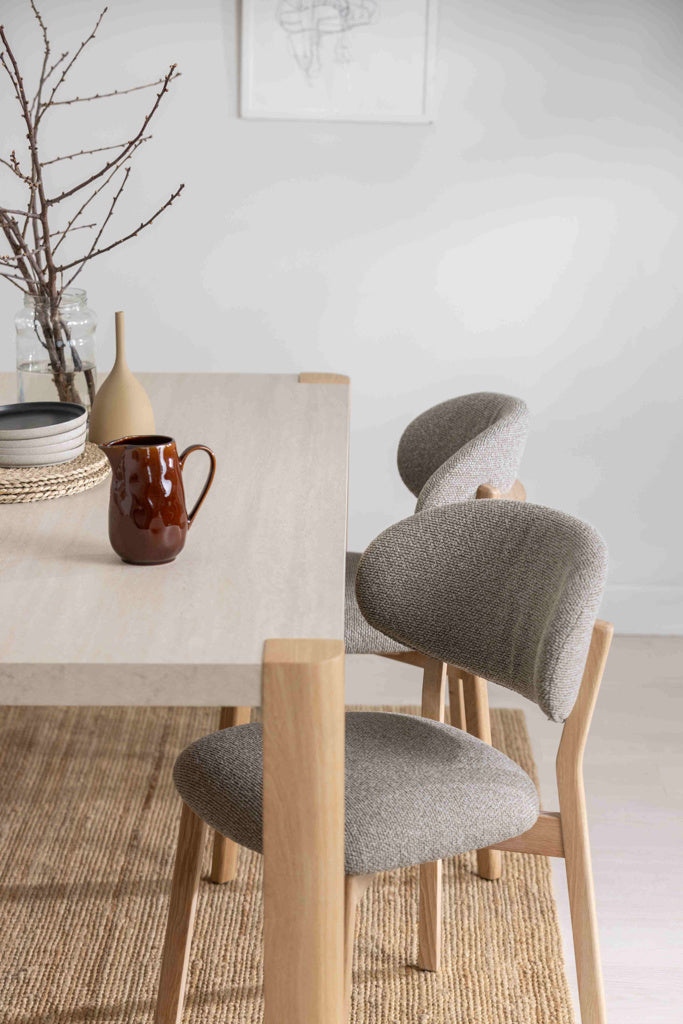 Malvito Grey Fabric Dining Chair