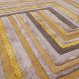 Matrix Network Rug Gold