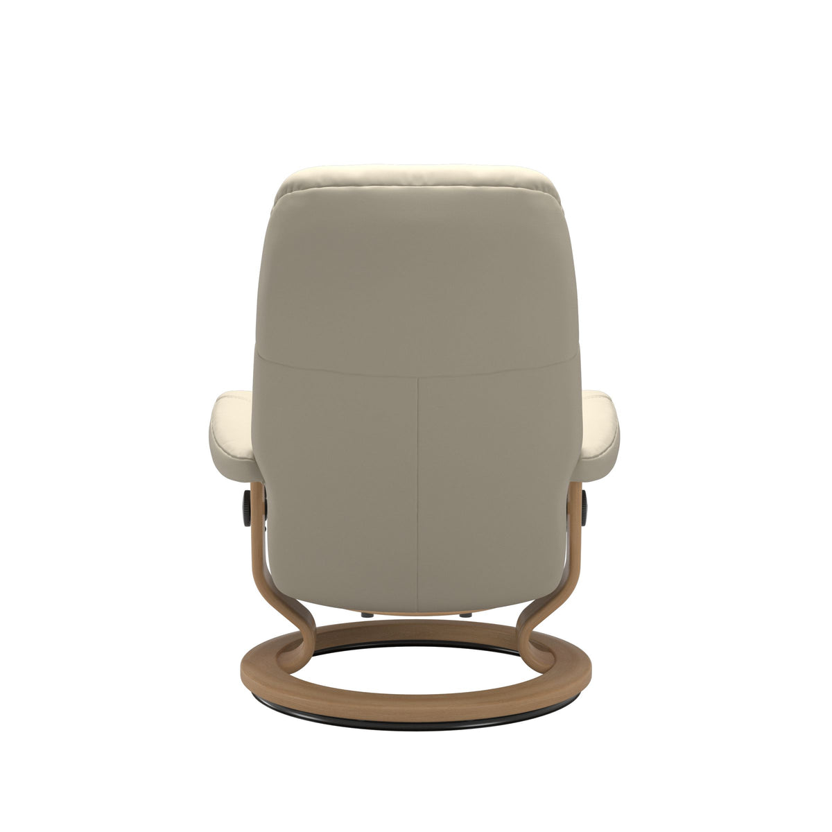 Stressless Consul Cream Medium Recliner Chair and Stool